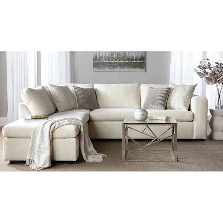 Casual Contemporary Sectional Sofa with Chaise